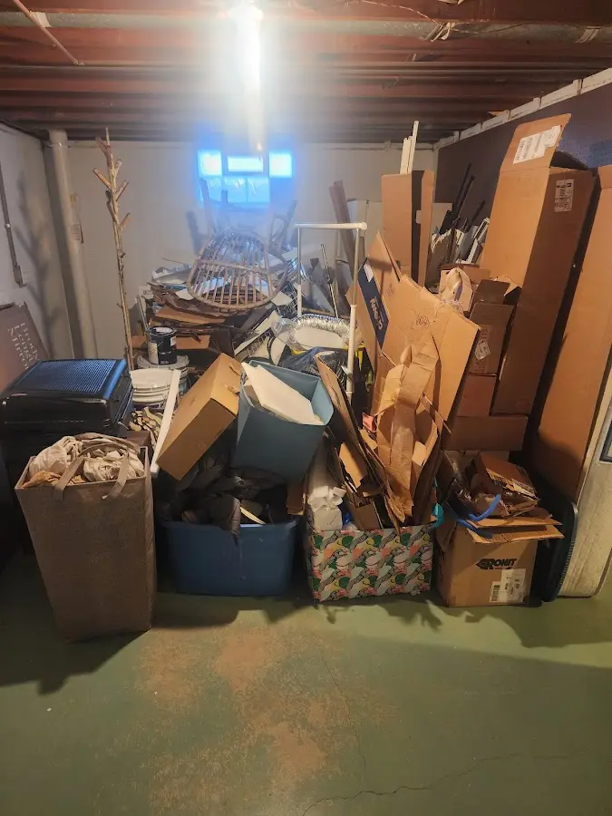 Roll-off dumpster container at job site for Roll Off Dumpster Rental in Zebulon